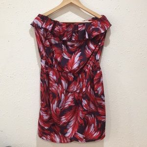 EUC Gap Strapless Print Dress Size Large